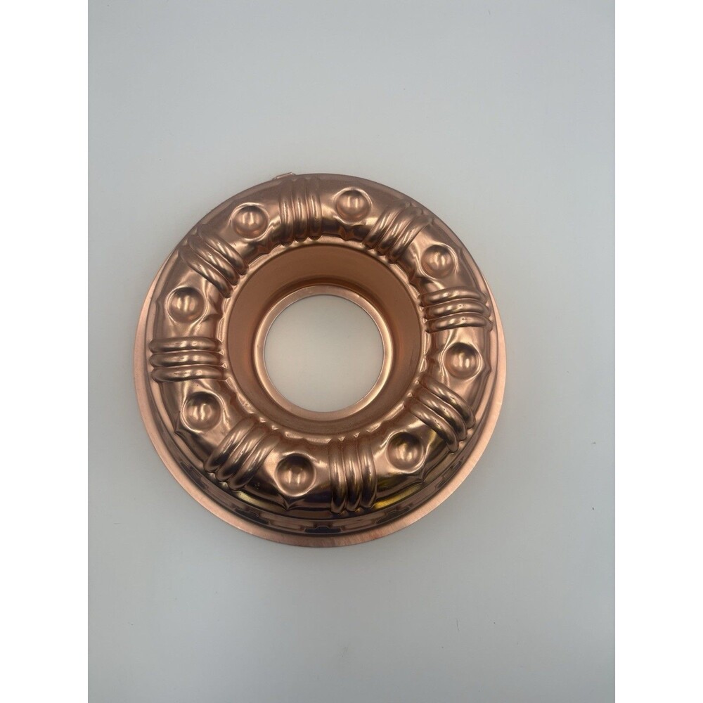 Vintage Copper Tone Aluminum 3 1/2 Cup Jell-o Mold  CAKE Ring Decor